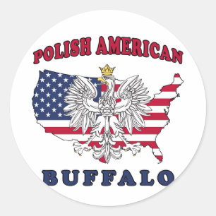 Buffalo New York Polish Runder Aufkleber