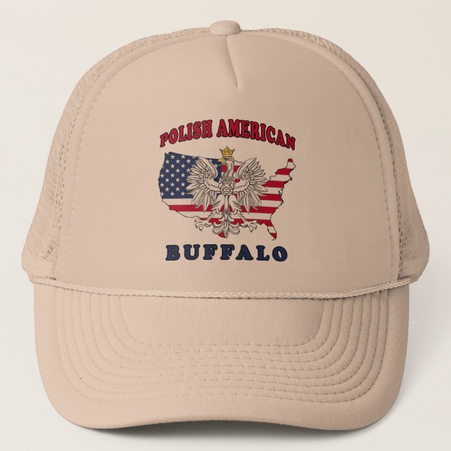 Buffalo New York Polish Truckerkappe (Vorderseite)