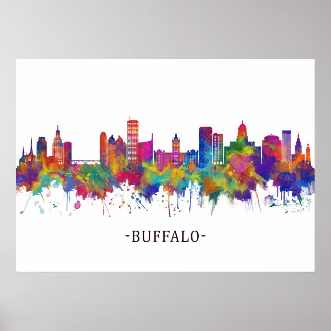 Buffalo New York Skyline Poster (Vorne)
