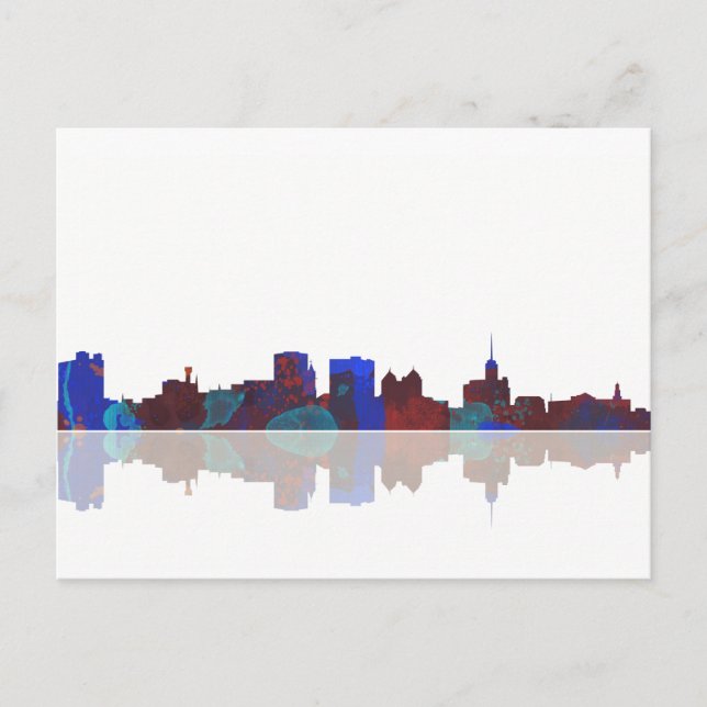 Buffalo New York Skyline Postkarte (Vorderseite)