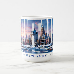 Buffalo New York Skyline Seefront Reiseerinnerunge Kaffeetasse