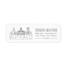 Buffalo, New York Stylized Skyline |