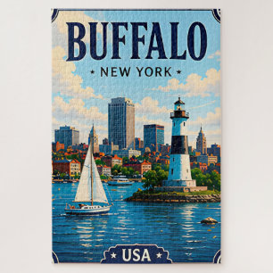 🌊 Buffalo New York Urlaubserinnerung vom See Puzzle