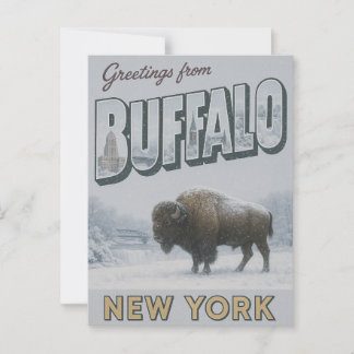 Buffalo New York Winter Postkarte