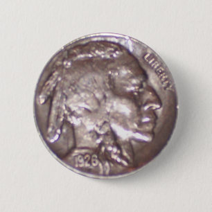 Buffalo Nickel Button