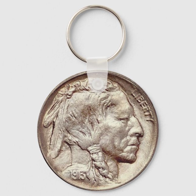 Buffalo Nickle Key Chain. Schlüsselanhänger (Vorderseite)