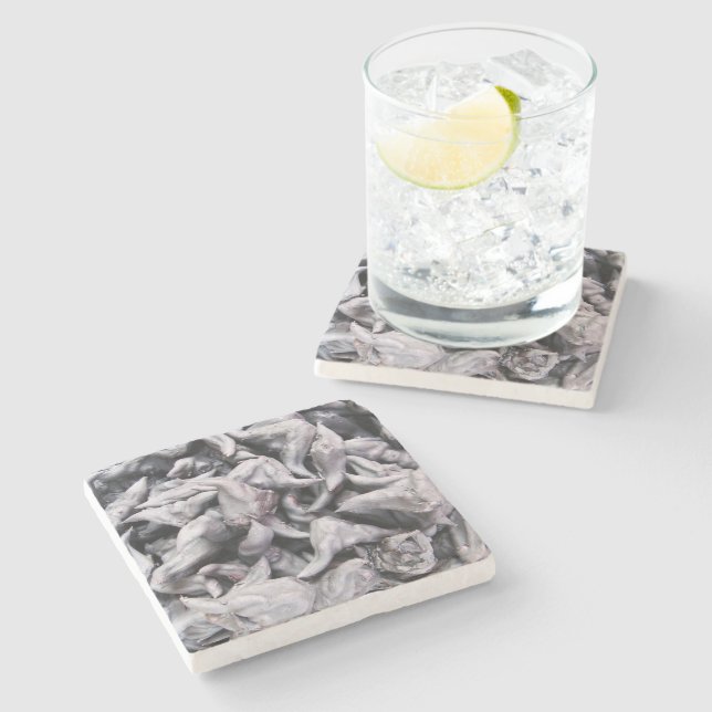 Buffalo Nuts - Water Caltrop Steinuntersetzer (Seitenansicht)