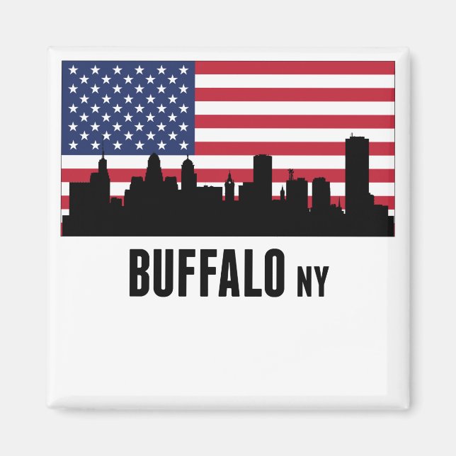 Buffalo NY American Flag Magnet (Vorne)