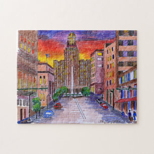 Buffalo NY City Hall Mary Kunz Goldman Art Puzzle