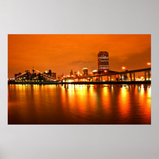 Buffalo NY, Nachthimmel Poster