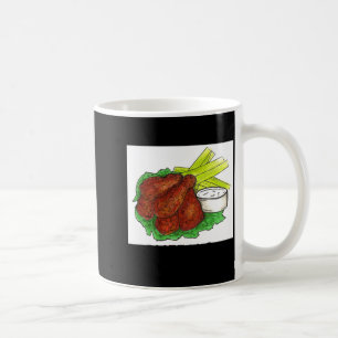 Buffalo Ny New York Hot BBQ-Hähnchenflügel Selleri Kaffeetasse