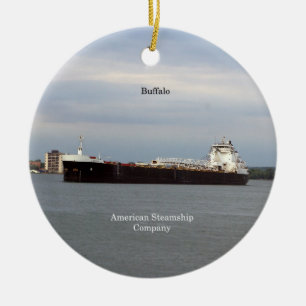 Buffalo-Ornament Keramikornament