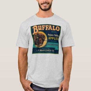 Buffalo Pajaro Valley Äpfel Vintages Kratetikett T-Shirt