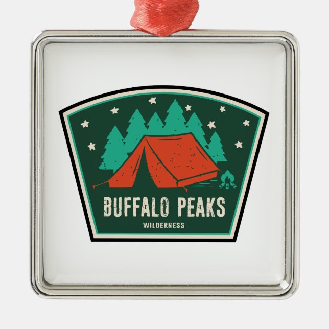 Buffalo Peaks Wilderness Colorado Camping Ornament Aus Metall (Vorne)
