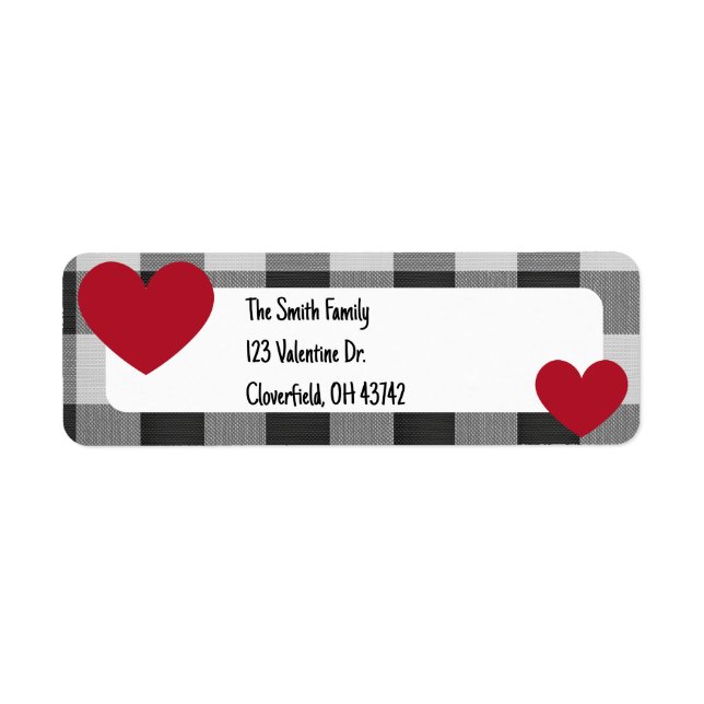 Buffalo Plaid Valentine Modern Neutral Heart (Vorne)