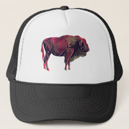 Buffalo Portrait Design für Bison oder Weiße Tiere Truckerkappe