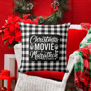 Buffalo Print Christmas Movie Marathon Kissen