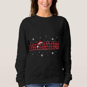 Buffalo Red Kariert Oma Santa Christmas Pajamas Sweatshirt