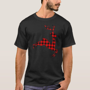 Buffalo Red Kariert Rehe Rentier Matching Family c T-Shirt