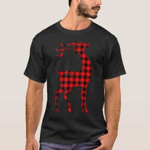 Buffalo Red Kariert Rehe Rentier Matching Family c T-Shirt