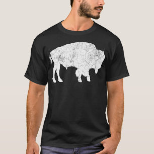 Buffalo Retro Bison Animal Lover Men Wo T-Shirt