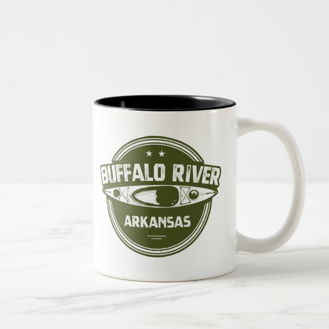 Buffalo River, Arkansas Zweifarbige Tasse (Rechts)