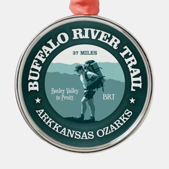 Buffalo River Trail (T) Ornament Aus Metall (Vorne)