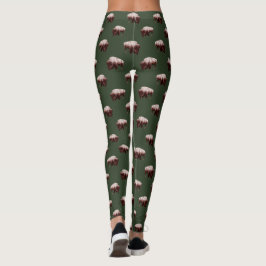 Buffalo Roam on Green Leggings
