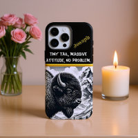 Buffalo Roaming by Snowy Mountains