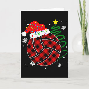 Buffalo Rot Kariert Volleyball Weihnachten Srt Xma Karte
