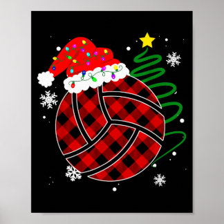 Buffalo Rot Kariert Volleyball Weihnachten Srt Xma Poster