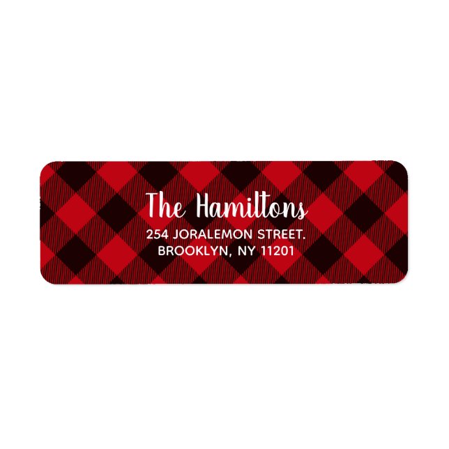 Buffalo Rot und Schwarz Kariertes Muster Weihnacht (Vorne)