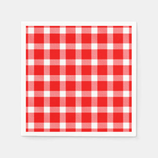 Buffalo Rot-Weiß Karo Feiertags-Picknick Klassiker Serviette