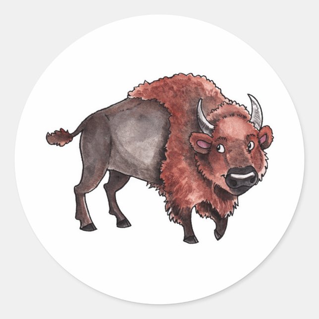 Buffalo Runder Aufkleber (Vorderseite)