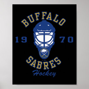 Buffalo Sabres Hockeymaske Grau Nhl Offiziell Lize Poster