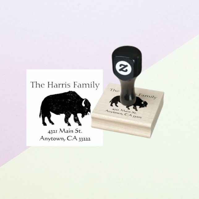 Buffalo Silhouette Personalized Gummistempel (Von Creator hochgeladen)