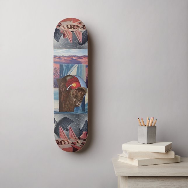 Buffalo Skateboard (Wandkunst)