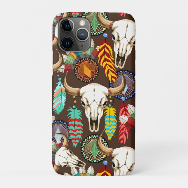 Buffalo Skull Native American Emblem Case-Mate iPhone Hülle (Rückseite)