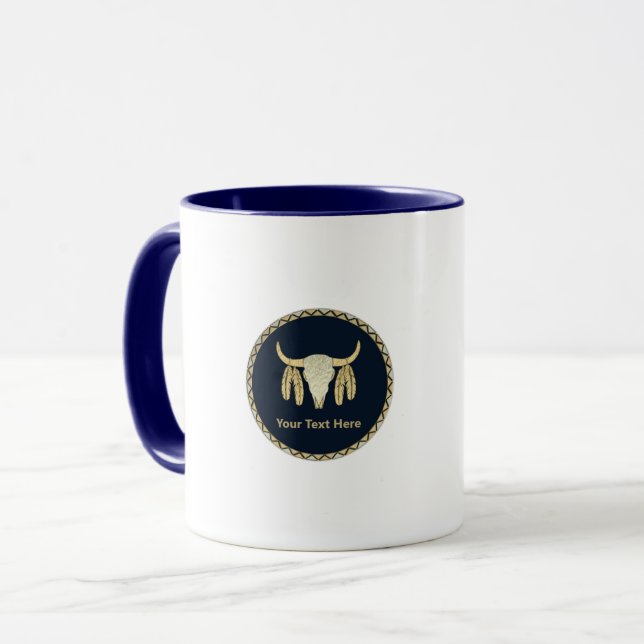 Buffalo Skull Tasse (Vorderseite Links)
