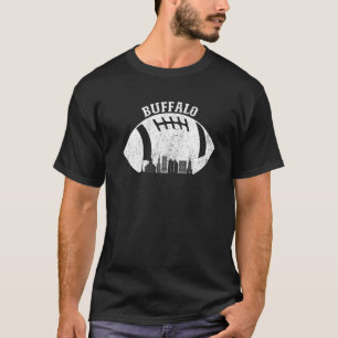 Buffalo Skyline Football Fan Vintag Buffalo Footba T-Shirt