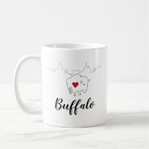 Buffalo Skyline Illustration Kaffee Tasse