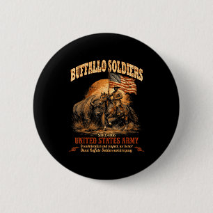 Buffalo Soldaten, afroamerikanische schwarze Gesch Button