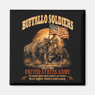 Buffalo-Soldaten, afroamerikanische schwarze Gesch Magnet