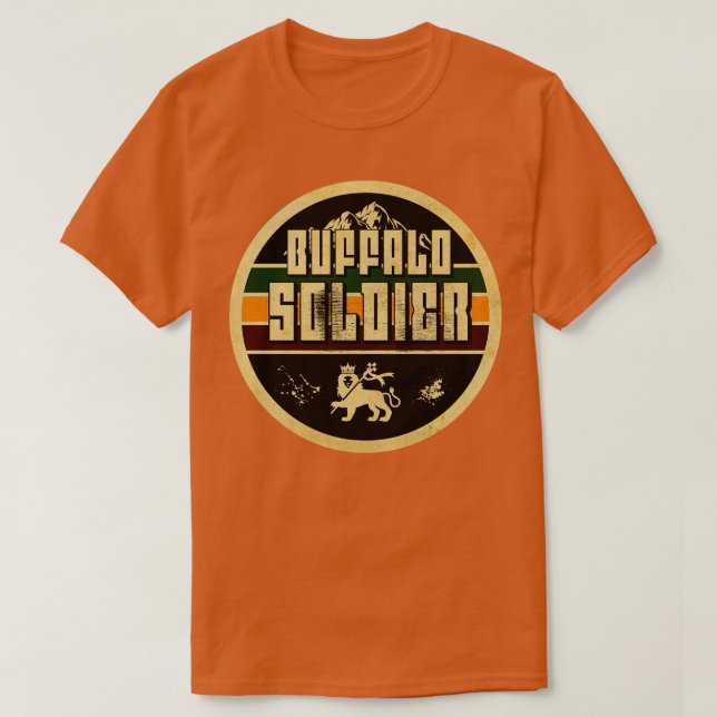 Buffalo Soldier Rastafari T-Shirt (Design vorne)