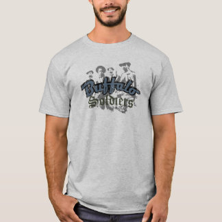 Buffalo Soldiers Tshirt Design Blue Gray