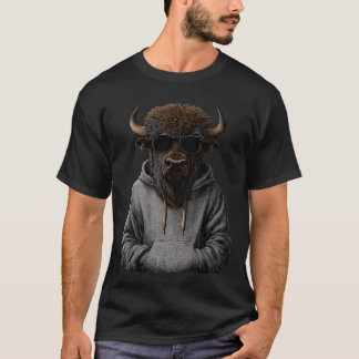 Buffalo-Sonnenbrille Safari-Tier Lustig T-Shirt