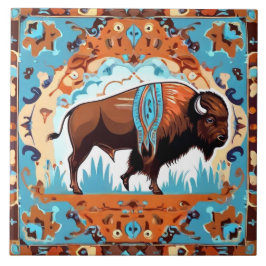 Buffalo Southwest Südwest Brown Aquamarin Blue Fliese