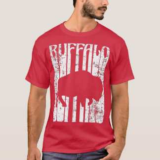 Buffalo Spirit Animal Vintag stört Retro Des T-Shirt