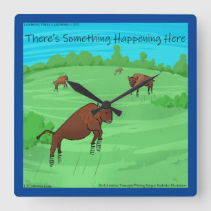 Buffalo Springfield für das, was es wert ist, lust Quadratische Wanduhr