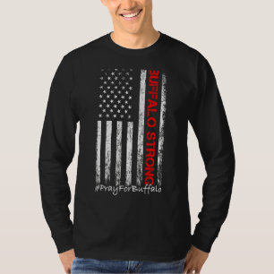 Buffalo Strong Gebet für Buffalo US American Flag  T-Shirt